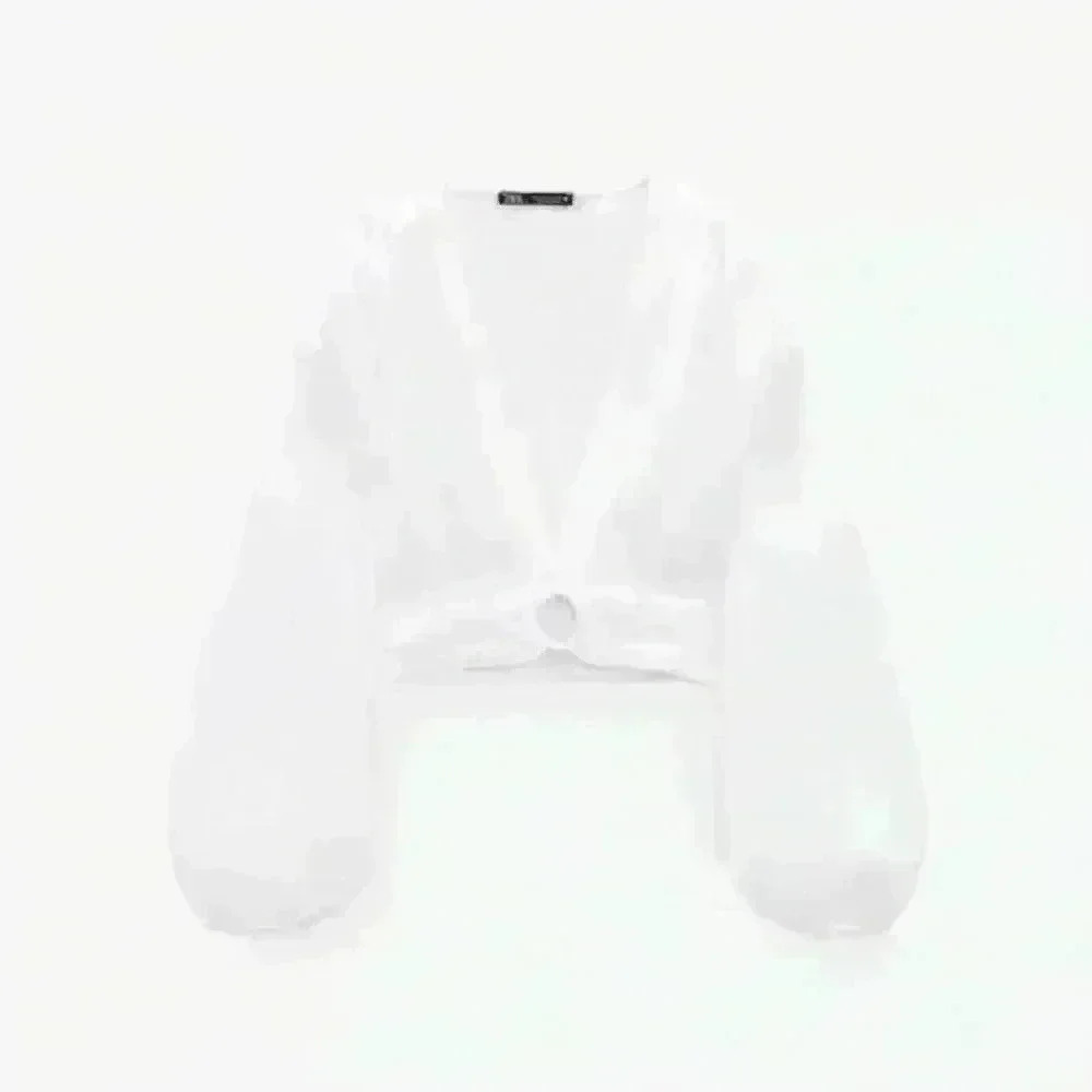 Zara White Draped Ring Top
